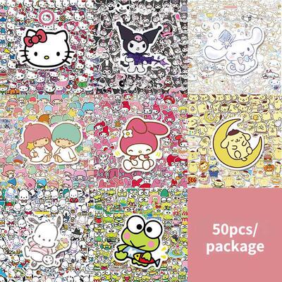 50pcs Sanrio Stickers Hello Kitty Stickers Kuromi My Melody