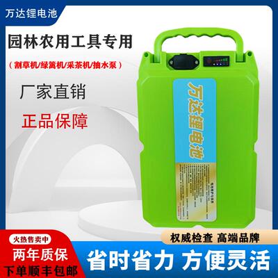 锂电池24v48V割草机剪枝采茶机抽水泵60v园林工具通用揹负式电瓶