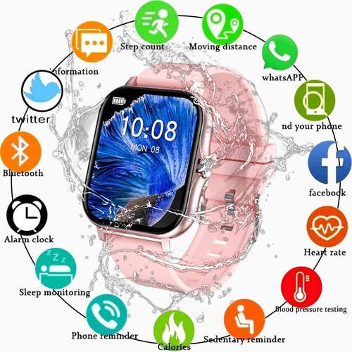 Full Touch Bluetooth Answer Call Smart Watch Women Waterproo