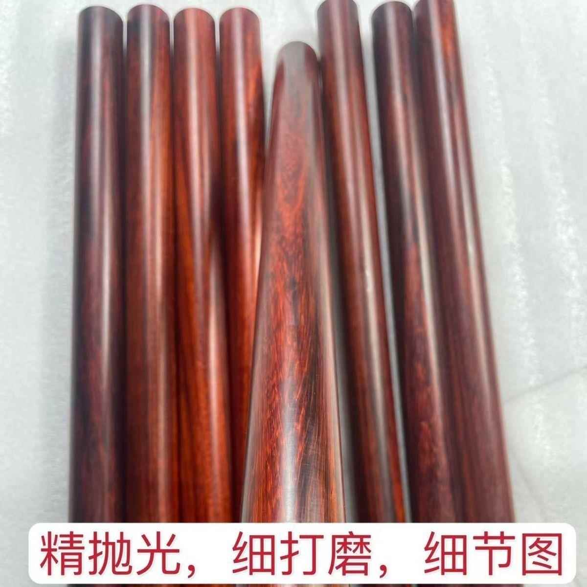 紫檀木高武术料棍檀木圆棒木红木木棍LAL棒太极杖健身棍圆棒高油