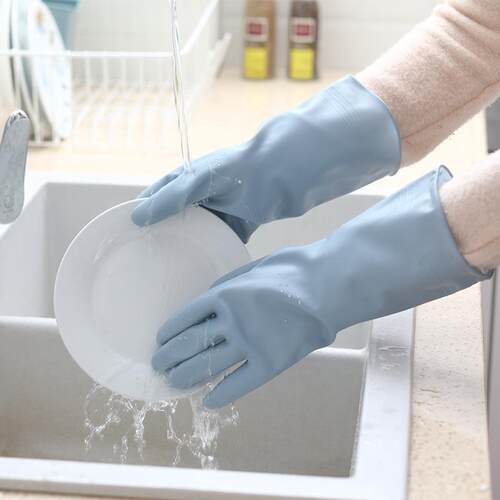 Waterproof Thin Rubber Latex Gloves for Kitchen Use, Durable