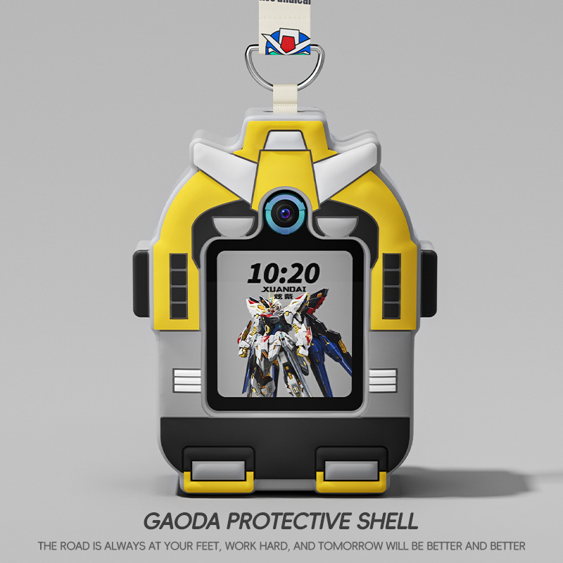 适用小天才电话手表表带z9/z8挂脖套高达硅胶吊坠z7a/z6s保护壳套