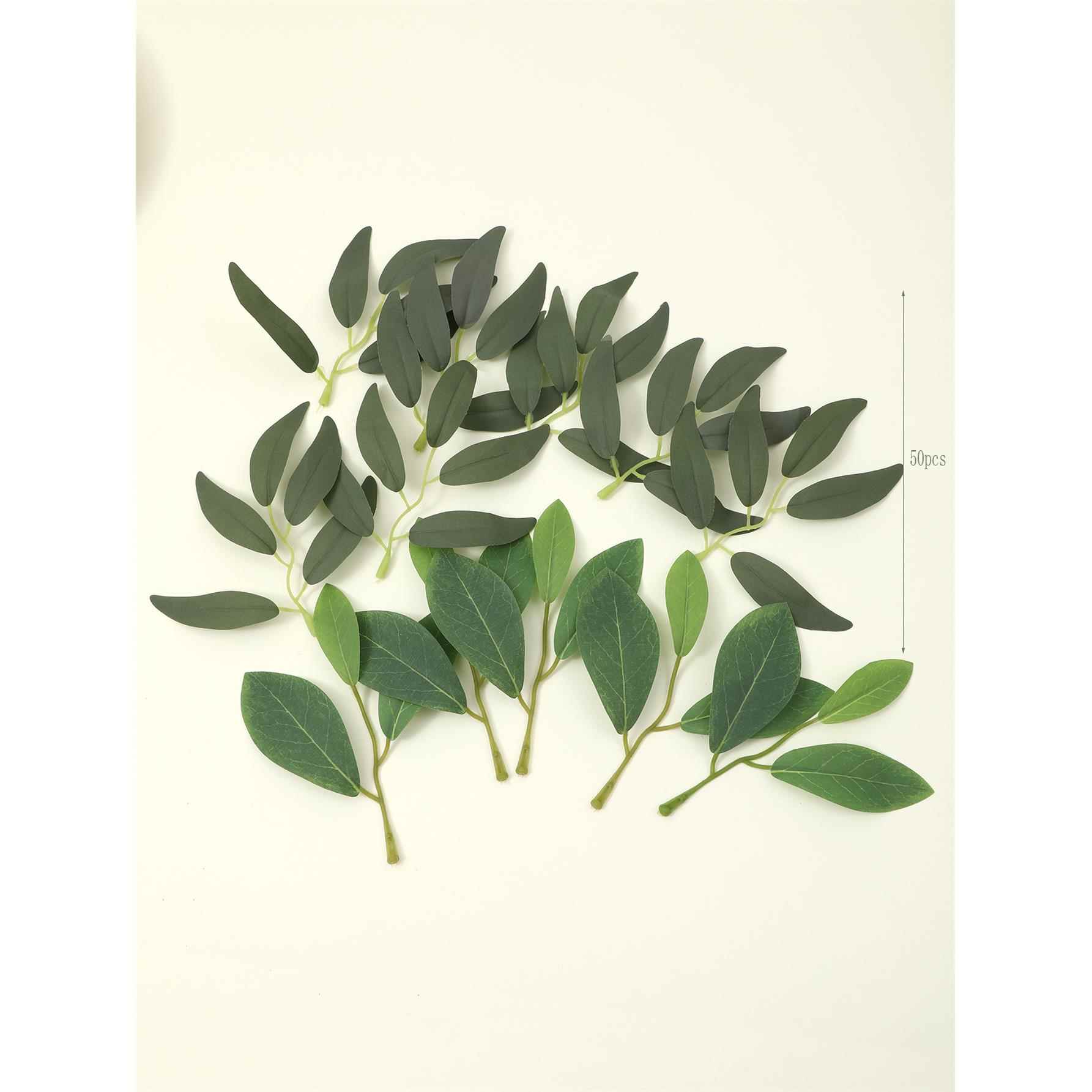 仿真植物三橄榄叶H10.9庆人造景叉观假树柳叶壁挂藤条装婚饰叶五