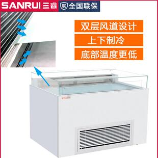 三睿三明治保鲜柜蛋糕展示柜寿司水果商用冷藏中心岛柜冰柜锁鲜