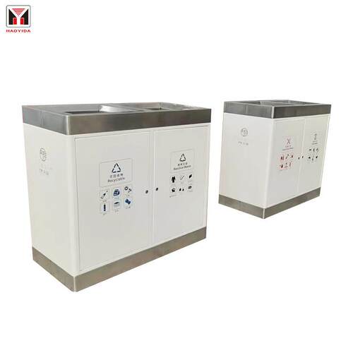 户外拉丝不锈钢垃圾桶学校小区分类垃圾箱商业街示范区果皮箱