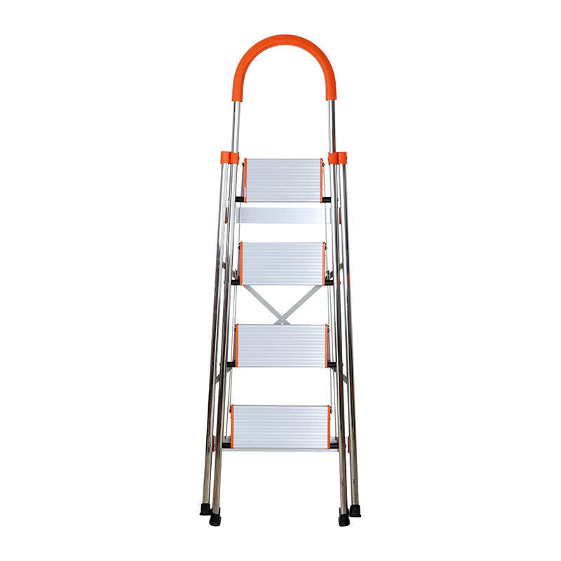加厚三步四步五步六步家用梯 室内人字梯 不锈钢折叠梯子安全