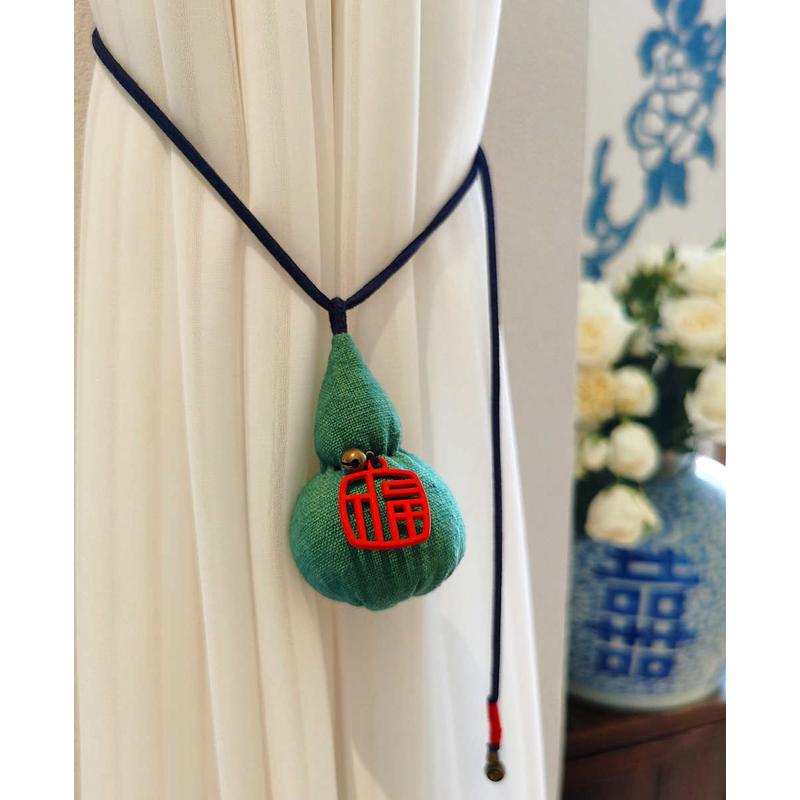 布缘记纯手工葫芦香囊喜字福字项链端午节香包随身布艺汽车挂件