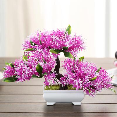家居饰品仿真盆xys-04植小树栽塑料假花绿植盆酒柜书柜栽家装物饰
