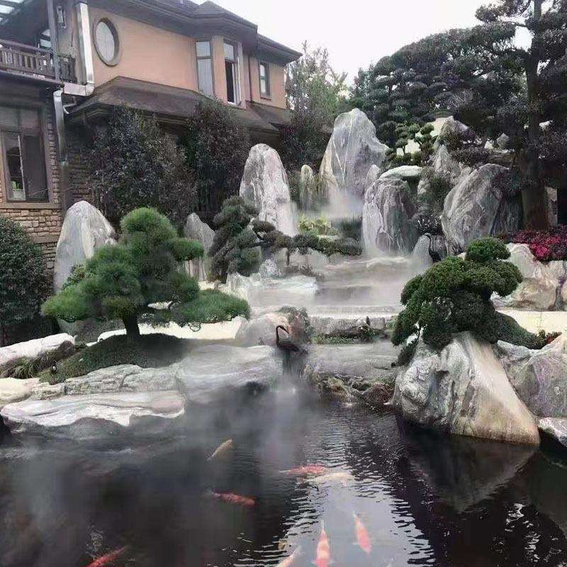 泰山石假山石驳岸石园林景观石富贵绿石雪浪石切片庭院枯山水造景