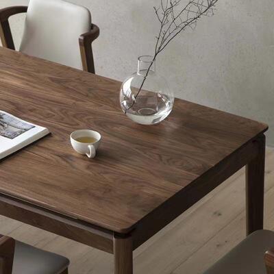 空木谷工作台北美黑胡纯桃木实木餐桌厅客大长桌樱桃木空谷桌原办