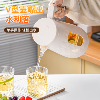 冷水壶玻璃耐高温食品级家用储水扎壶大容量柠檬水容器凉水杯装水