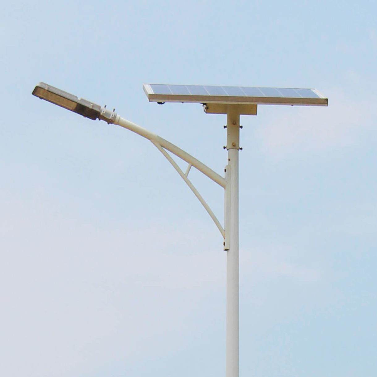 led太阳能路灯新农村亮化照明金豆6米热镀锌灯杆太阳能led路灯