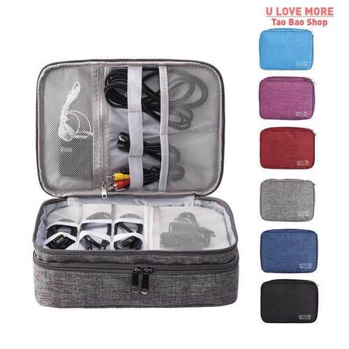 Cable Storage Bag Waterproof Digital Electronic Organizer Po