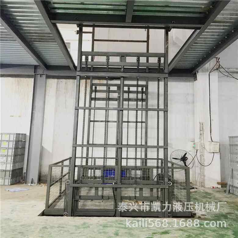 简易厂房货梯 电动导轨式升降机 固定液压升降平台 仓库载货电梯