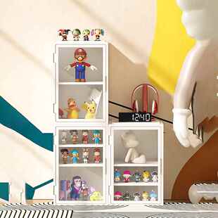 爆耐奔透盲明乐款高77手办收盒展示架分层可移动盲盒模型纳盒