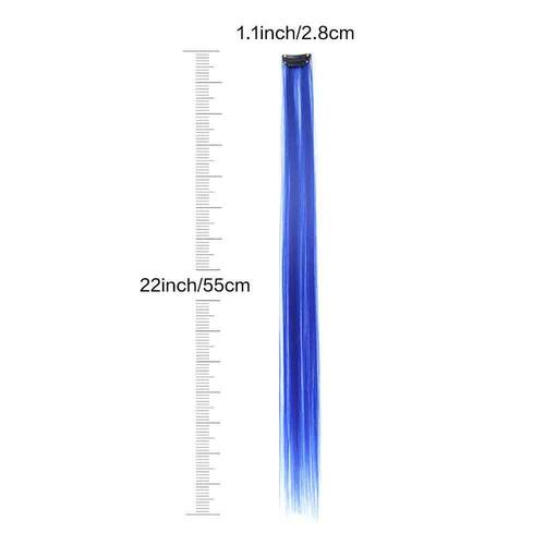 Clip in Hair Extensions Colored Party Highlights 22 inches 6