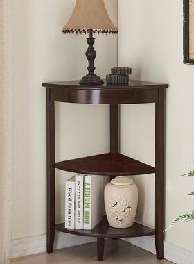 实木角柜迷你墙角柜美组式三角柜客角厅转沙发柜角UQN落展示架装