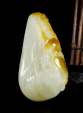 G降妖除魔保真新疆和田玉羊脂白白玉秋梨皮苏工钟馗手把件280.20g