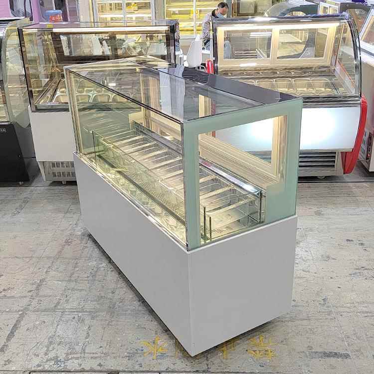 商用单排雪糕冰激凌冰淇淋立式冷藏展示柜玻璃透明西点面包咖啡厅
