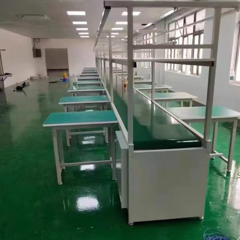 流水线输送带自动化插件生产线车间装配防静电工作台传送带打包台