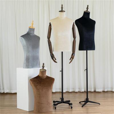 悬挂模特道具男半身吊模高档婚纱服装店西服礼服陈列橱窗展示支架