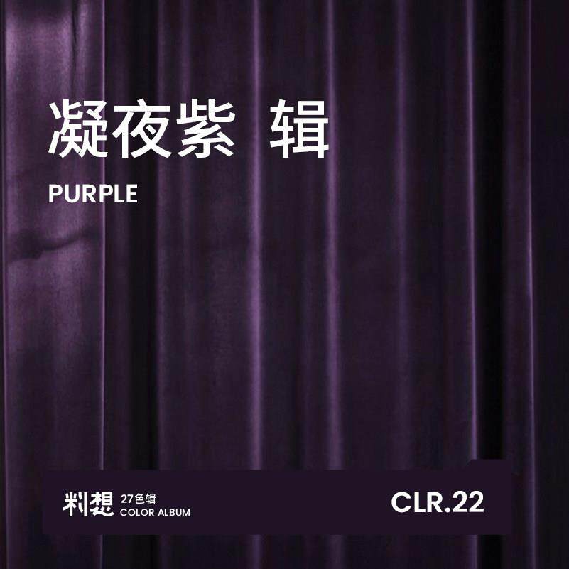 辑/22 凝夜紫 轻奢丝绒窗帘深紫色2023年新款客厅卧室全遮光绒布