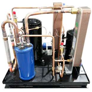 6450大卡热泵冷水机用蒸发器及冷凝器套件匹配3P压机用于8KW机组