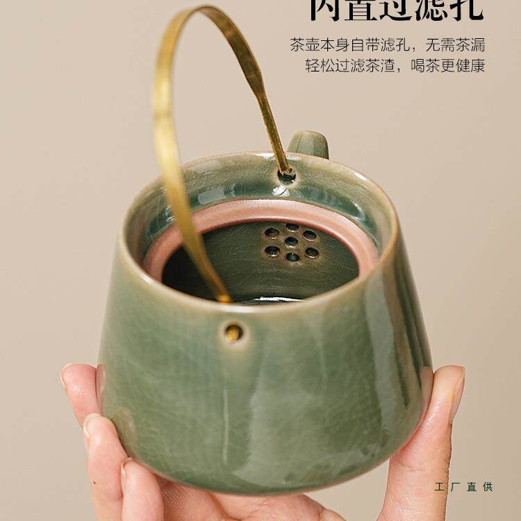 茶具套个装家用人专用F98SJTT9单一两人饮宿酒舍店功夫提梁壶泡杯