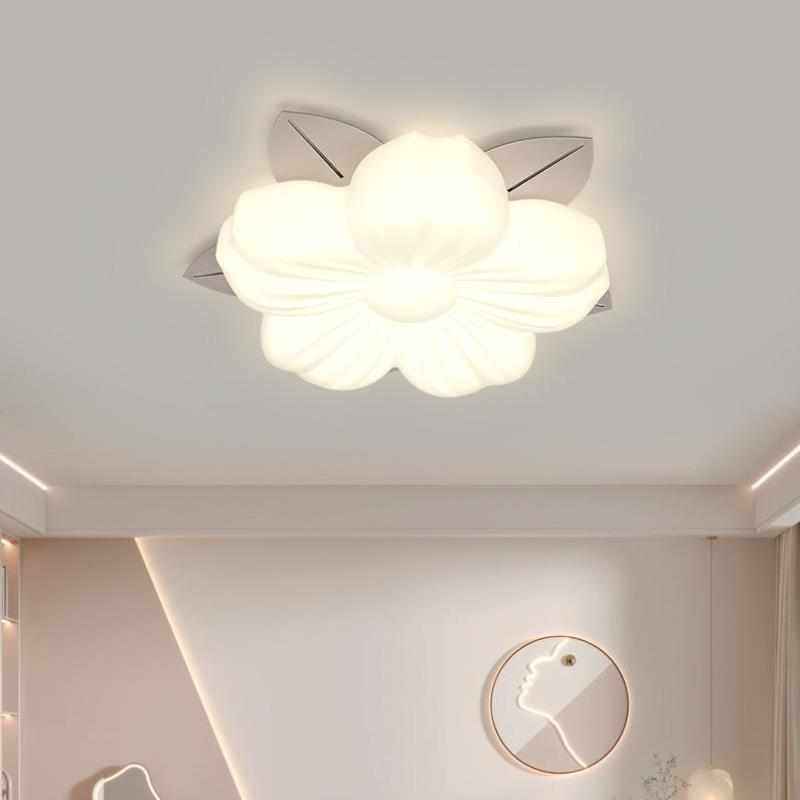 奶油风吸顶灯创意花朵卧室灯现代简约护眼LED灯具入户玄关过道灯,家装灯饰光源,智能吸顶灯,淘宝优惠券,粉丝福利购,淘宝优惠卷