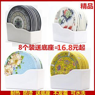 田园三聚氰胺保温垫，彷瓷桌垫，家用欧式盘子垫，碗垫，耐热防烫