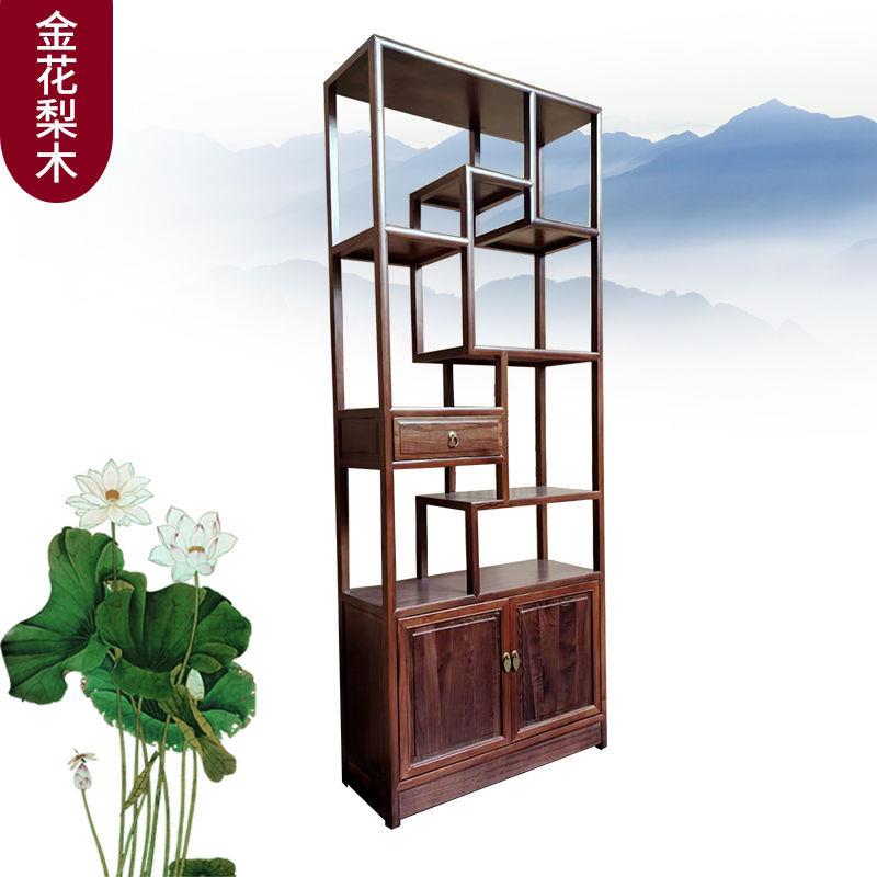 新合中式现简约工艺品实代木小博无品牌/古架置物多架客厅宝阁展