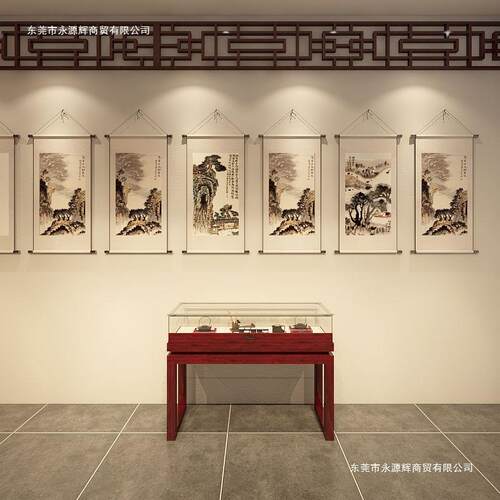 实木中式复古珠宝博物馆文玩古玩首饰展柜玉器玻璃饰品展示柜台架