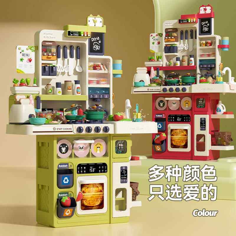 女孩厨房玩具儿童扮家家酒做饭彷真厨具套组女童宝宝生日礼物3-6