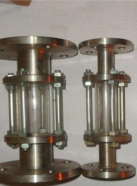 锈钢视不镜304管道法兰视盅 碳 钢玻璃QQF法兰直通-HGS07126