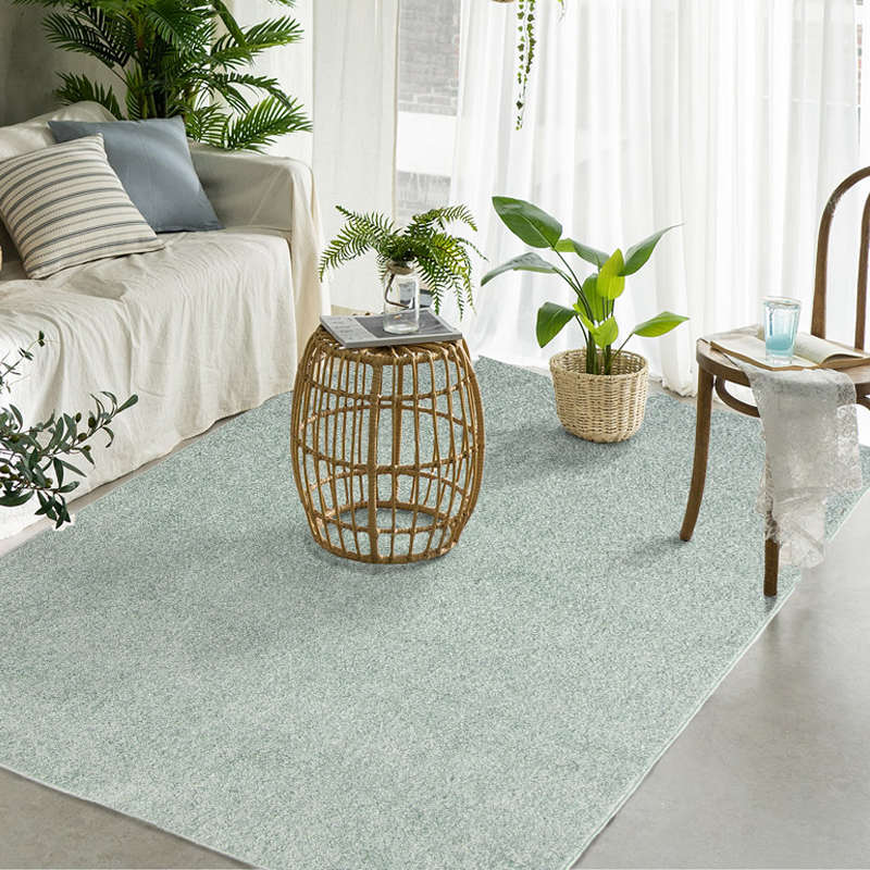 侘毯风纯色地垫铺家用寂大面卧室地毯现代简约茶几积满客厅