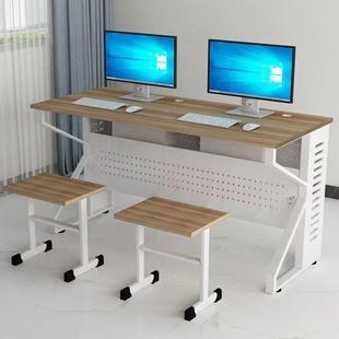 学微机室电室脑桌双人电校脑桌微机级机房桌椅组FOL合班家具