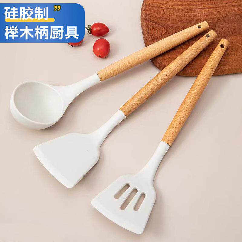 不粘锅专用锅铲硅胶铲炒菜铲子家用平底锅耐高温勺子炒勺厨具套装