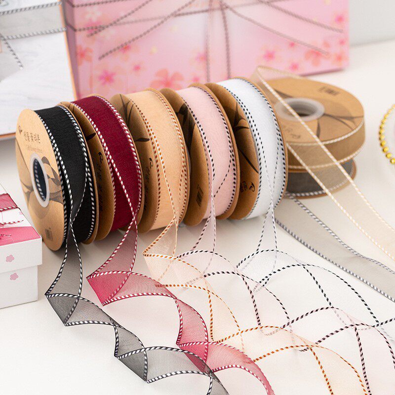 纱带丝带装饰带雪纺蕾丝绑生日蛋糕盒子装饰ins婚礼鲜花包装食品