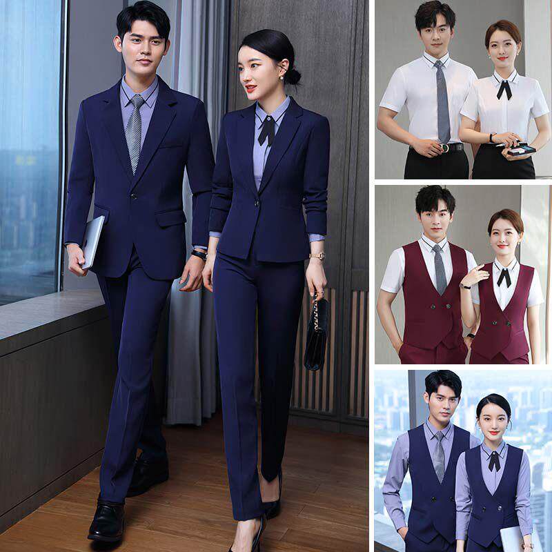 职业装西装套装男女同款商务时尚气质西服工装酒店前台物业工作服