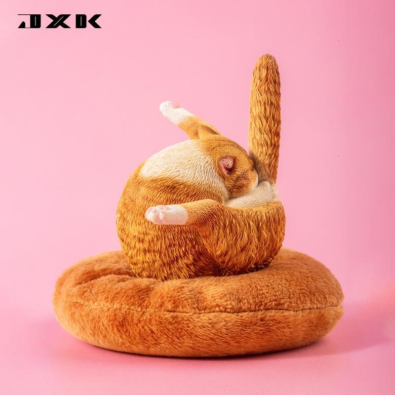 JXK 1/6 鸡腿猫动物仿真模型 可爱创意搞怪宠物猫咪潮玩摆件道具