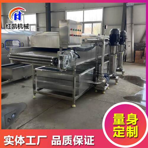 A全自动高压喷淋鲜玉米清洗机滚杠式玉米去须去杂清洗机供应
