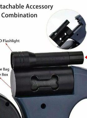 Hot Selling-Auto Retractable Dual Dog Leash With Flashlight