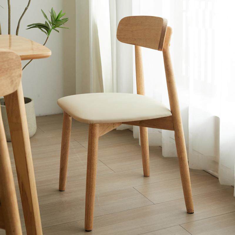 实木椅子餐椅家用现代原木风软包靠背椅餐厅酒店简约高级感餐桌椅