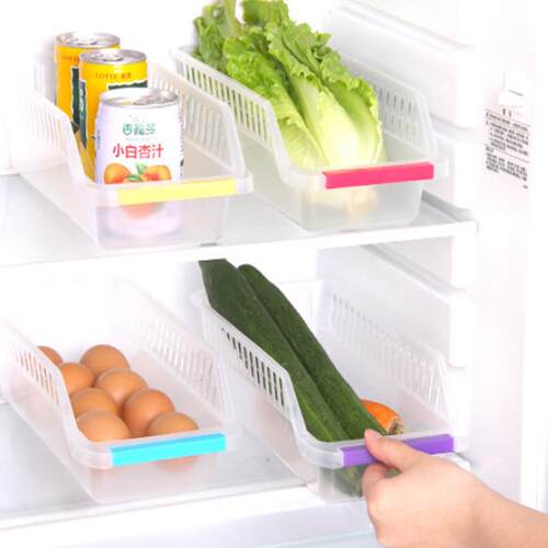 Kitchen refrigerator storage basket, plastic storage box, ho