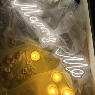LED霓虹灯marryme求婚布置室外露营场景装饰套餐浪漫房间创意用品