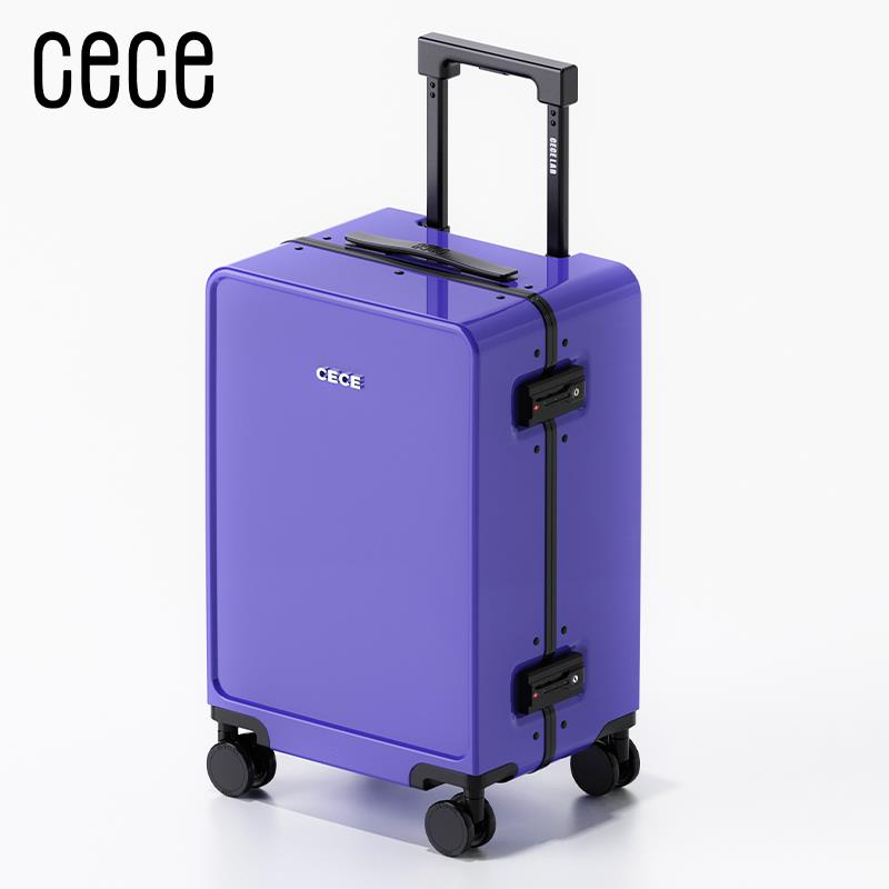 新款CECE2021新款白色铝行李机箱框2寸登箱女24寸0拉杆箱男旅行箱