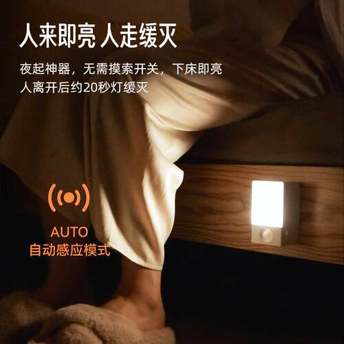 新型人体感应壁灯起夜喂来奶夜灯客厅走廊小卧室过道感应人灯SD-1