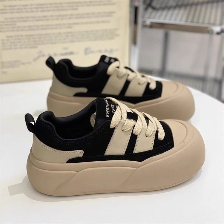 复古丑萌面包批发厚底德训老爹鞋