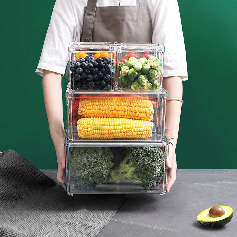 定制冰箱收纳盒七件套塑料透明食品保鲜盒带盖家用储物罐拿样,收纳整理,智能收纳盒,淘宝优惠券,粉丝福利购,淘宝优惠卷