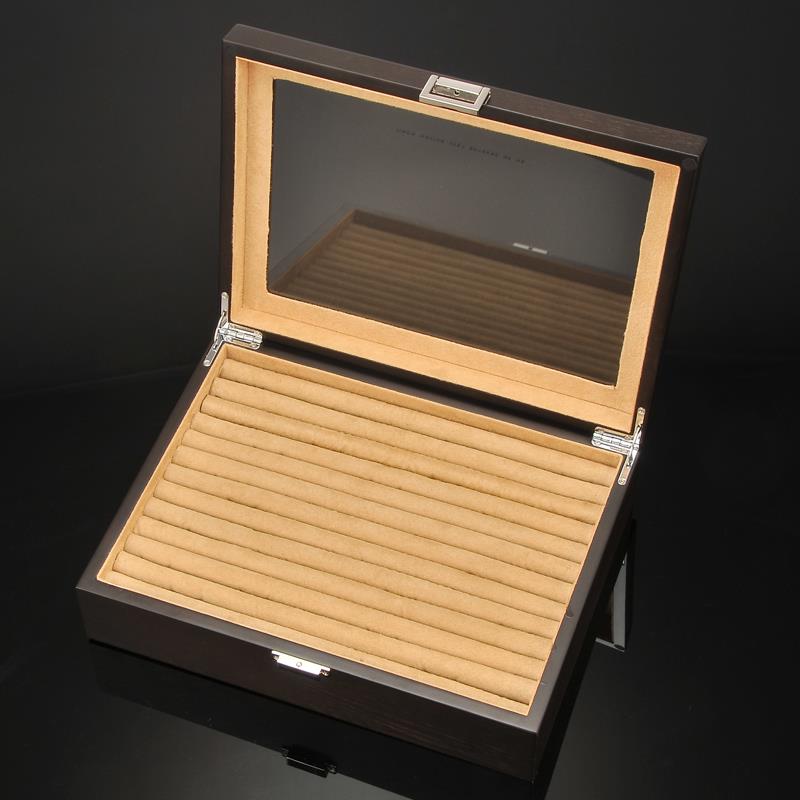 正品俪丽北欧白木蜡皮戒指盒盒收藏纳盒复古首饰袖扣收盒耳钉盒带